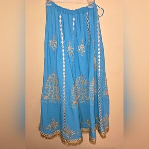 Turquoise Maxi Skirt